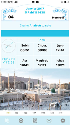 Application heures de prières