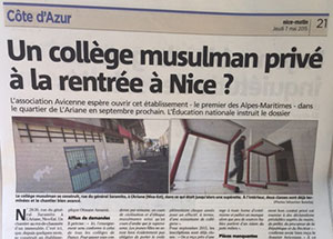 Article Nice matin du 07 Mai 2015