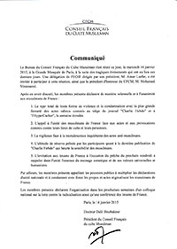 Communiqué CFCM