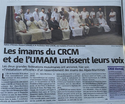 Les imams du CRCM et de l'UMAM unissent leurs voix